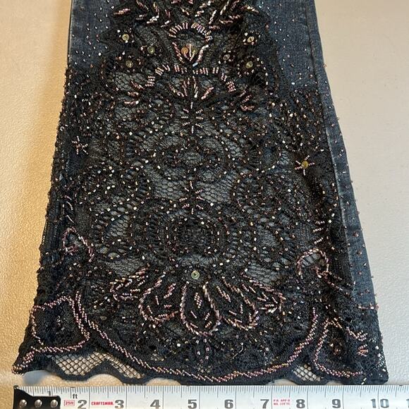 GIA Cut out Embellished Blue jeans Lace women's size 0X See Pics For Measurement - Picture 5 of 8